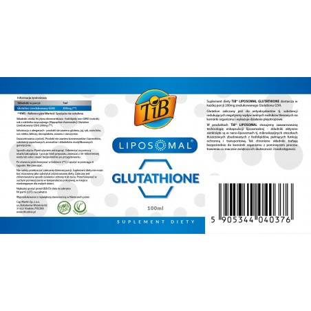 LIPOSOMAL GLUTATHIONE - 100ml [TiB®]