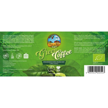 GREEN COFFEE 100% ORGANIC - 170g [This is BIO®]